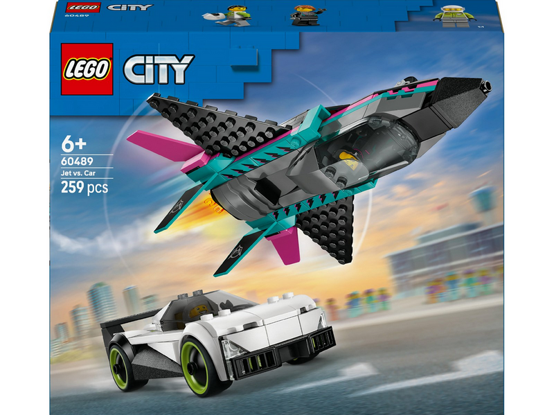 LEGO City 60489 Düsenflieger vs. Rennauto