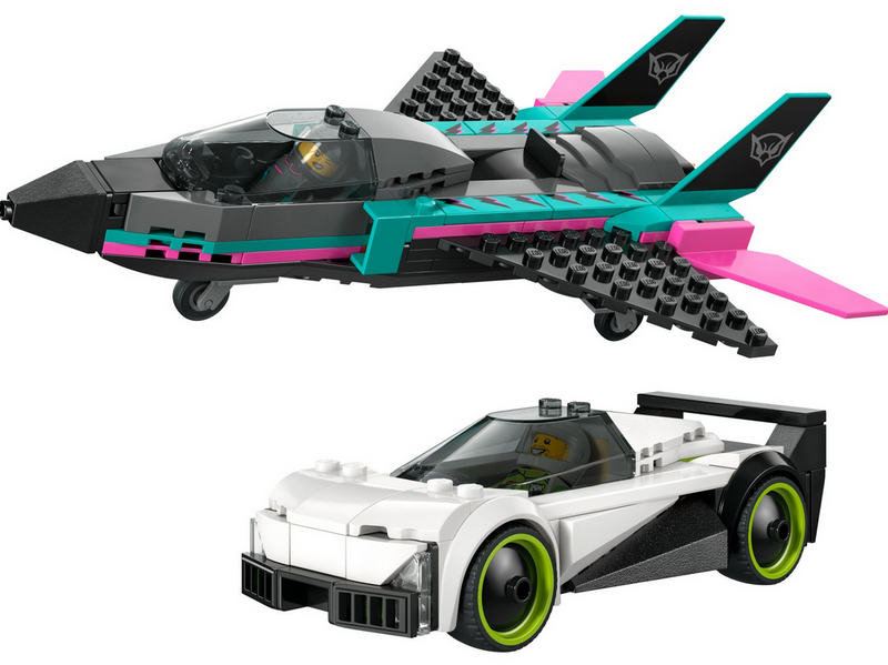 LEGO City 60489 Düsenflieger vs. Rennauto