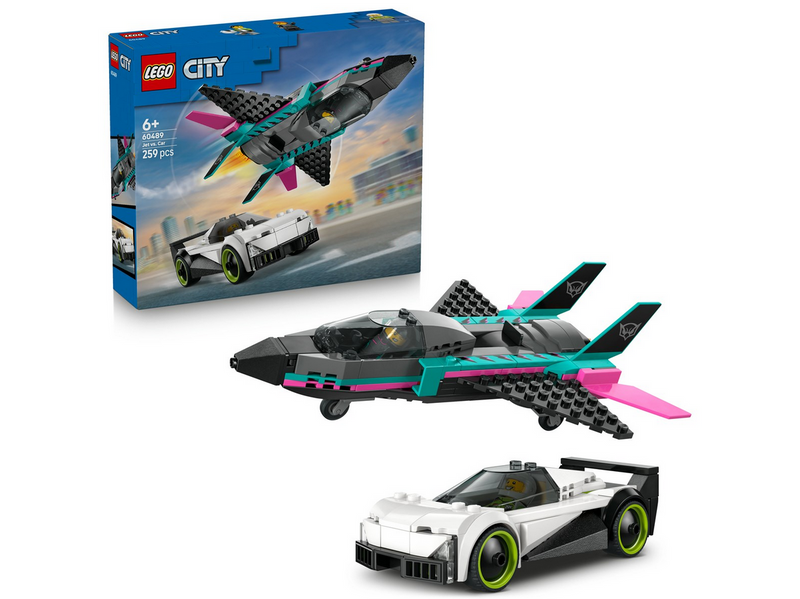 LEGO City 60489 Düsenflieger vs. Rennauto