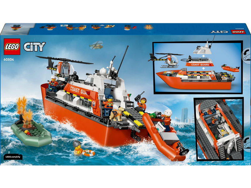 LEGO City 60504 Rettungsboot der Küstenwache mit Hubschrauber