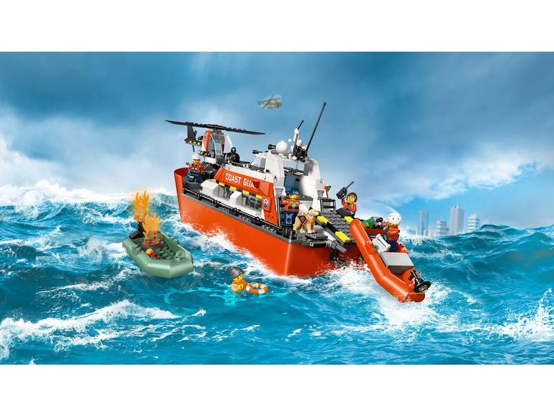 LEGO City 60504 Rettungsboot der Küstenwache mit Hubschrauber