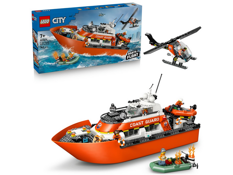 LEGO City 60504 Rettungsboot der Küstenwache mit Hubschrauber