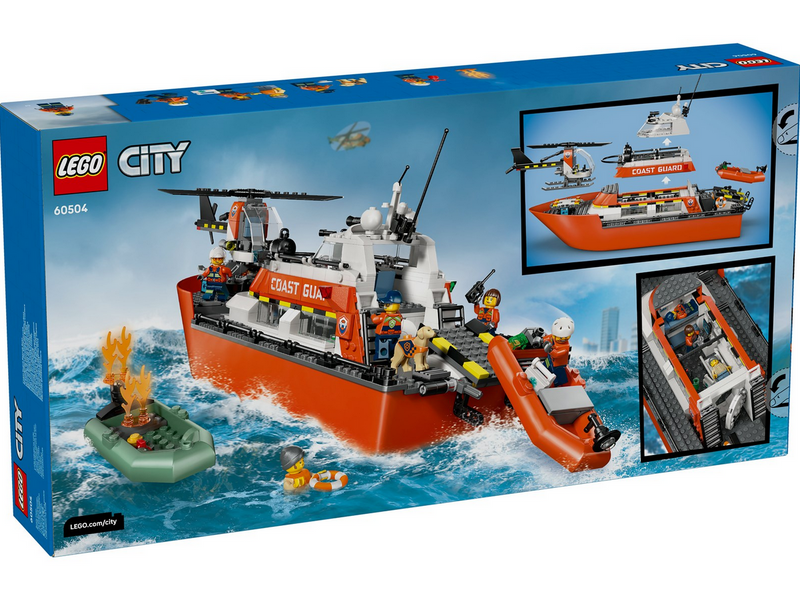 LEGO City 60504 Rettungsboot der Küstenwache mit Hubschrauber