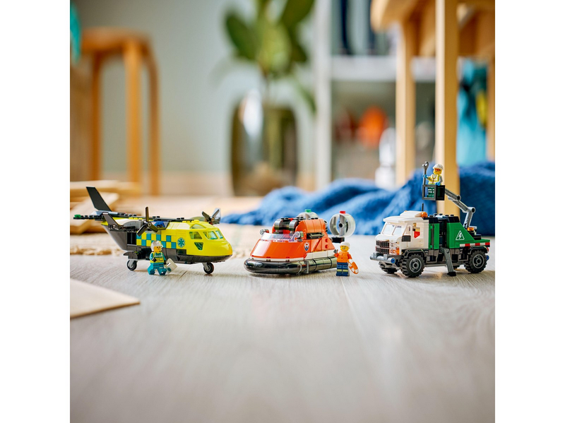 LEGO City 60505 Kombinationsset mit Flugzeug, Wartungsfahrzeug und Luftkissenboot
