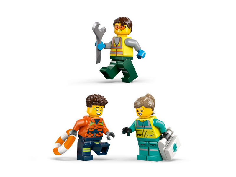 LEGO City 60505 Kombinationsset mit Flugzeug, Wartungsfahrzeug und Luftkissenboot
