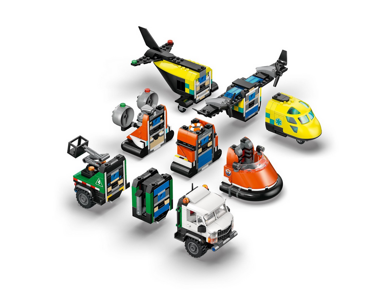 LEGO City 60505 Kombinationsset mit Flugzeug, Wartungsfahrzeug und Luftkissenboot