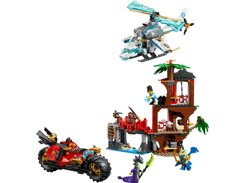 LEGO Ninjago 71857 Showdown am Baumhaus mit dem Ninja-Bike