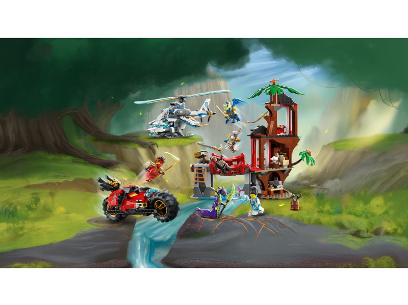 LEGO Ninjago 71857 Showdown am Baumhaus mit dem Ninja-Bike