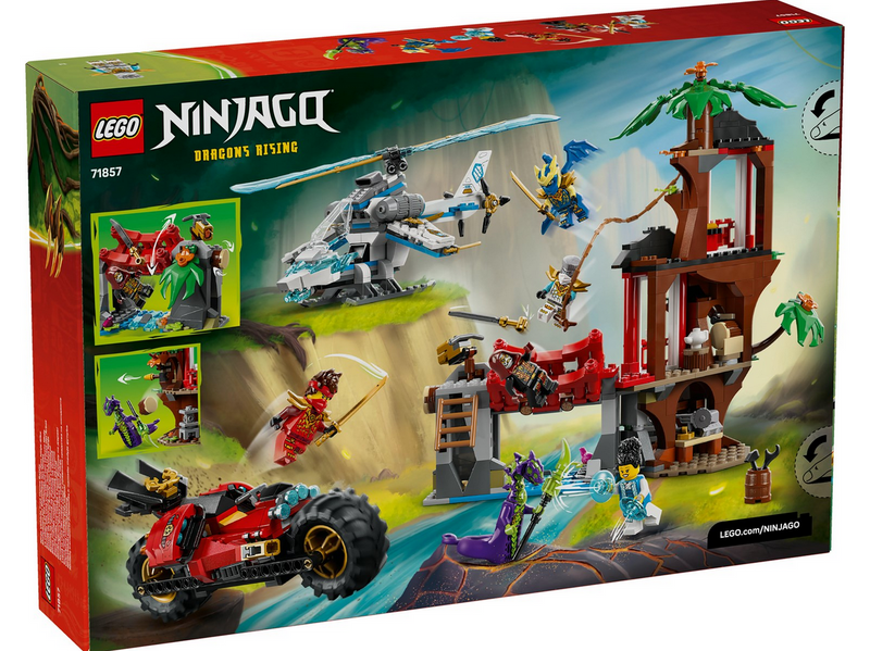LEGO Ninjago 71857 Showdown am Baumhaus mit dem Ninja-Bike