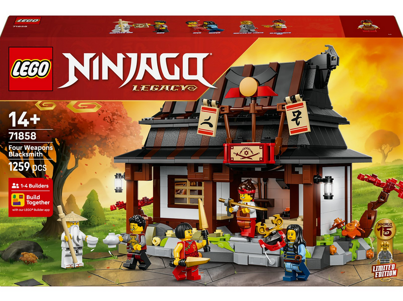 LEGO Ninjago 71858 15-jähriges Jubiläum der Vier-Waffen-Schmiede