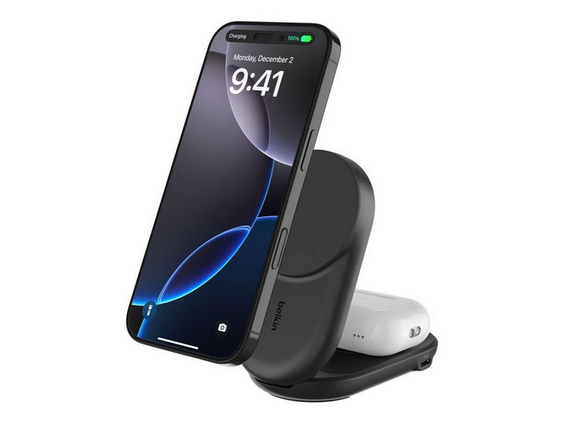 Belkin UltraCharge 25w Qi2 2in1 Magnetic Charger plus USB-C - Black