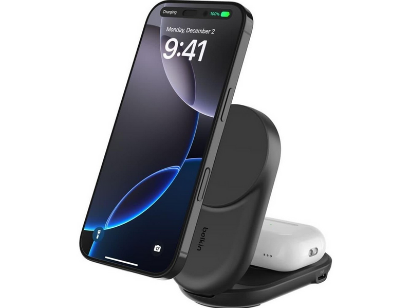 Belkin UltraCharge 25w Qi2 2in1 Magnetic Charger plus USB-C - Black