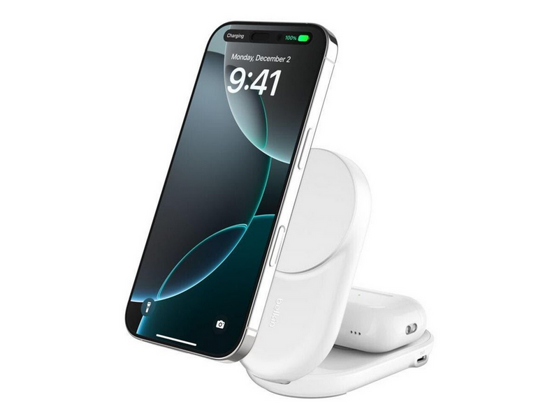 Belkin UltraCharge 25w Qi2 2in1 Magnetic Charger plus USB-C - White