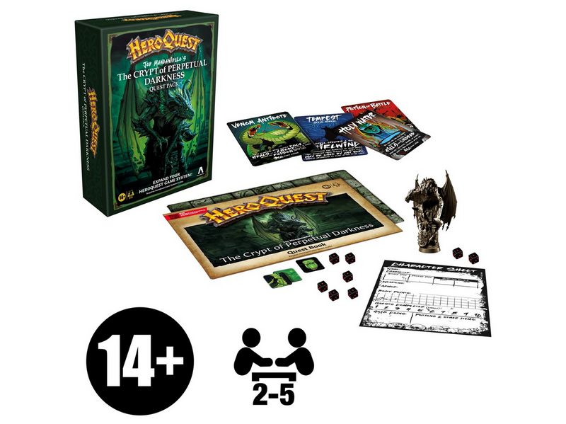 Avalon Hill HeroQuest Joe Manganiello’s The Crypt of Perpetual Darkness Abenteuerpack - HeroQuest Basisspiel erforderlich (Englisch)