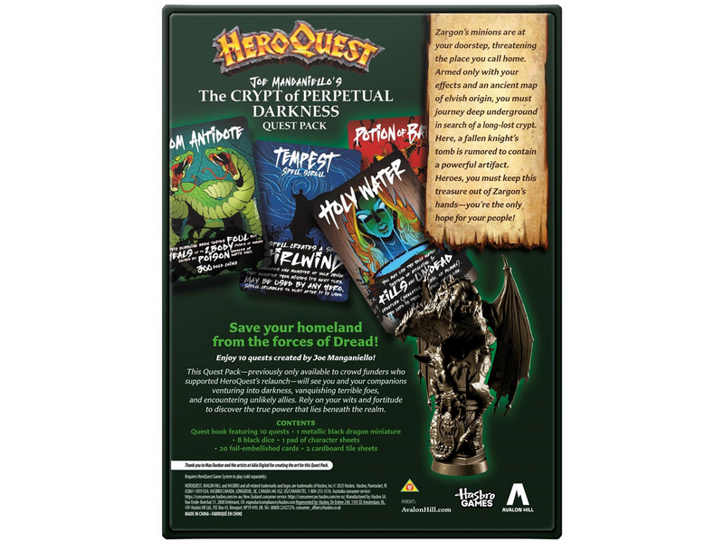 Avalon Hill HeroQuest Joe Manganiello’s The Crypt of Perpetual Darkness Abenteuerpack - HeroQuest Basisspiel erforderlich (Englisch)