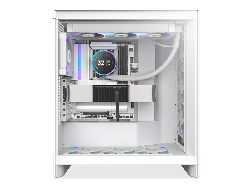 NZXT F360X - Gehäuselüfter - 360mm - Weiß mit RGB-Beleuchtung - 41 dBA