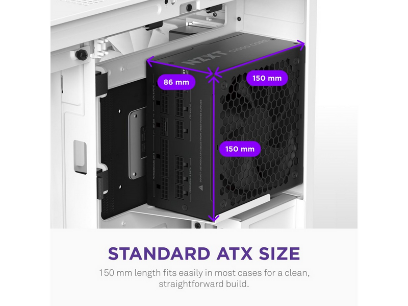 NZXT C1000 Core Netzteile - 1000 Watt - 135 mm - ATX 3.1 - 80 Plus Gold zertifiziert
