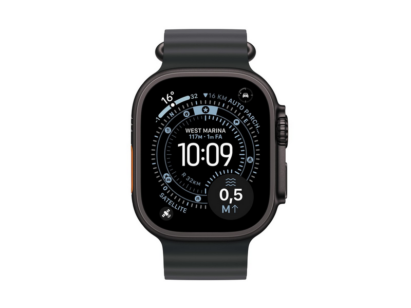 Apple Watch Ultra 3 GPS + Cellular 49mm Black Titanium Case with Black Ocean Band