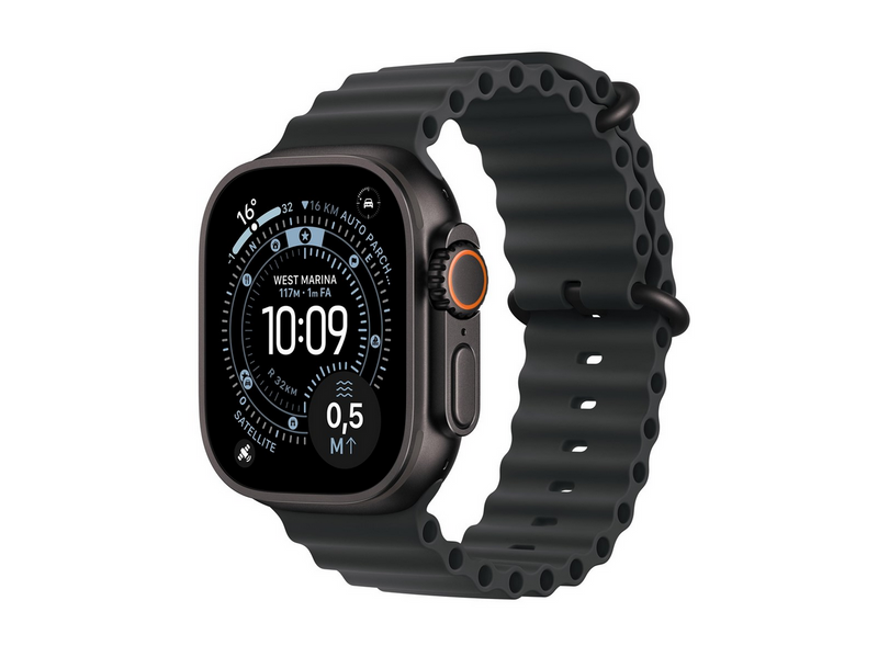 Apple Watch Ultra 3 GPS + Cellular 49mm Black Titanium Case with Black Ocean Band