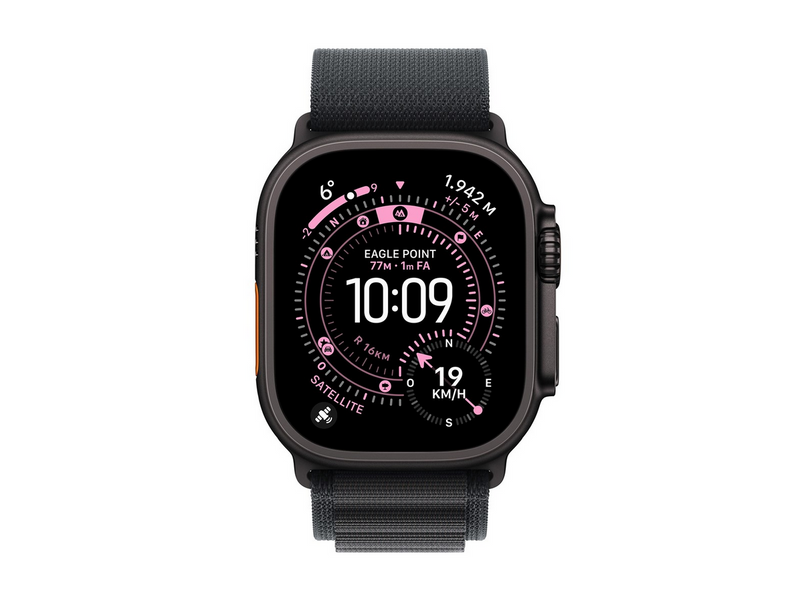 Apple Watch Ultra 3 GPS + Cellular 49mm Black Titanium Case with Black Alpine Loop - Medium