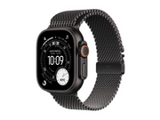 Apple Watch Ultra 3 GPS + Cellular 49mm Black Titanium Case with Black Titanium Milanese Loop - Medium