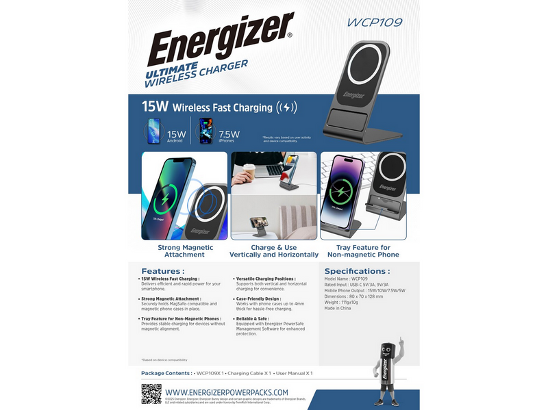 Energizer Kabelloser Ladeständer - 15W