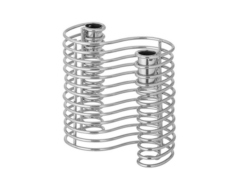 Bloomingville - Wavela Candle Holder - Silver