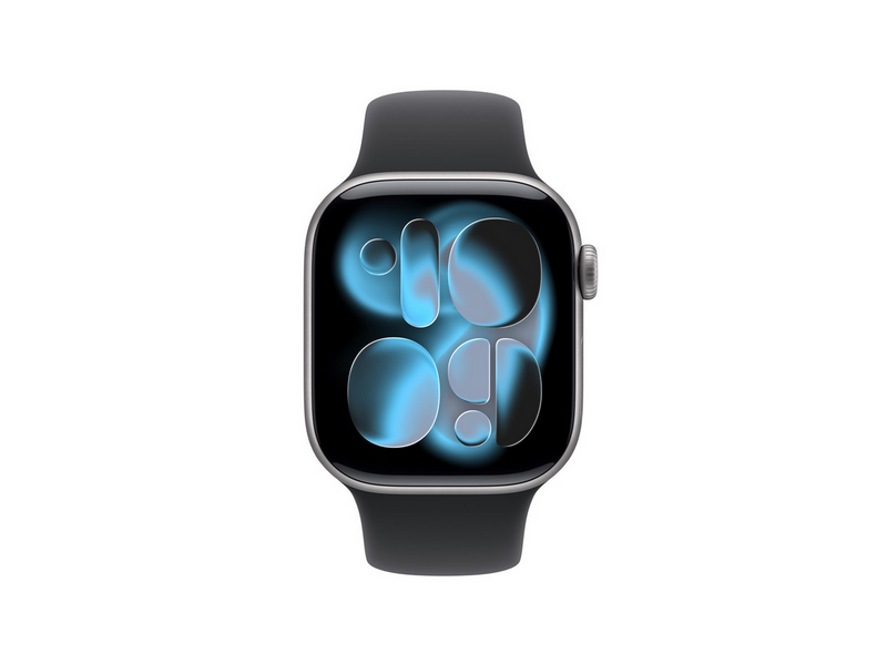 Apple Watch Series 11 GPS 42mm Space Grey Aluminium Case with Black Sport Band - M/L