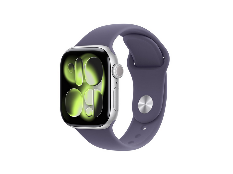 Apple Watch Series 11 GPS 42mm Silver Aluminium Case with Purple Fog Sport Band - M/L