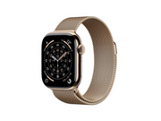 Apple Watch Series 11 GPS + Cellular 42mm Gold Titanium Case with Gold Milanese Loop