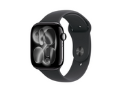 Apple Watch Series 11 GPS 46mm Jet Black Aluminium Case with Black Sport Band - M/L