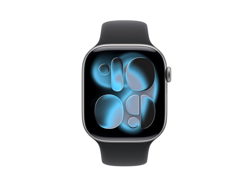 Apple Watch Series 11 GPS 46mm Space Grey Aluminium Case with Black Sport Band - M/L