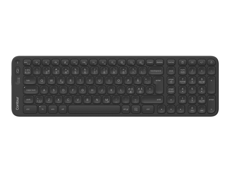 Contour Balance Mid-Size Keyboard Wireless Pan Nordic Layout - Tastatur - Nordic ISO