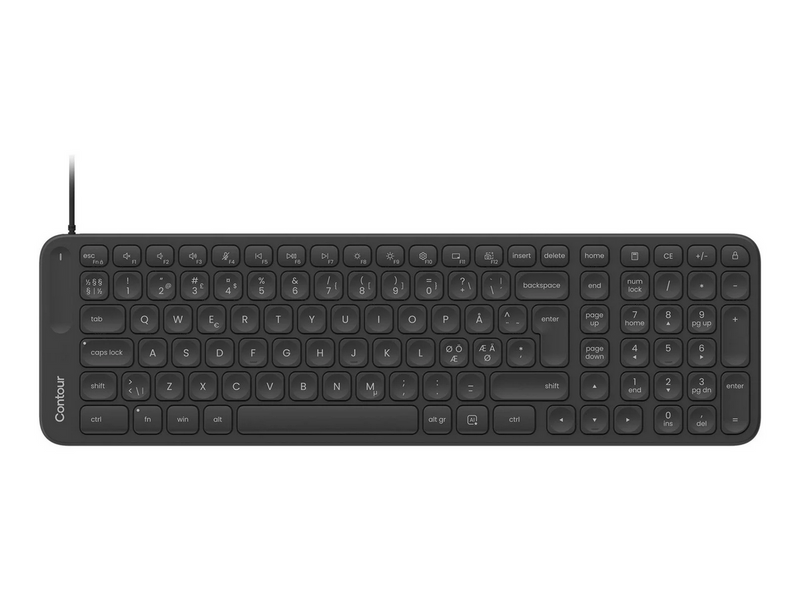 Contour Balance Mid-Size Keyboard Wired Pan Nordic Layout - Tastatur - Nordic ISO