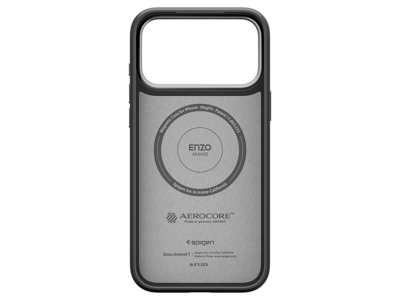 Spigen Enzo Aramid T - black silver - iPhone 17 Pro