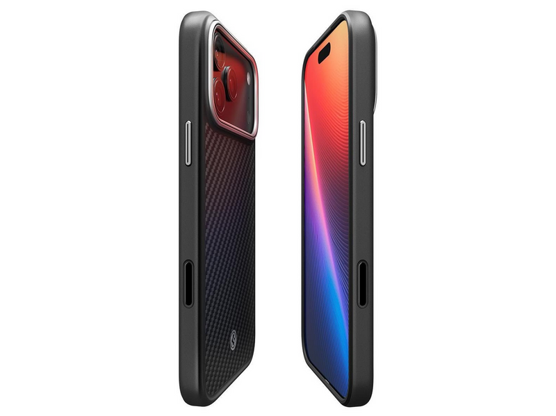 Spigen Enzo Aramid T - black silver - iPhone 17 Pro