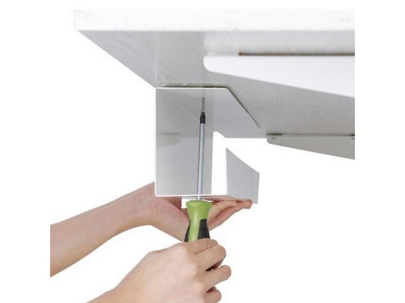 Cablio Under-Desk Cable Tray – White – 60 cm