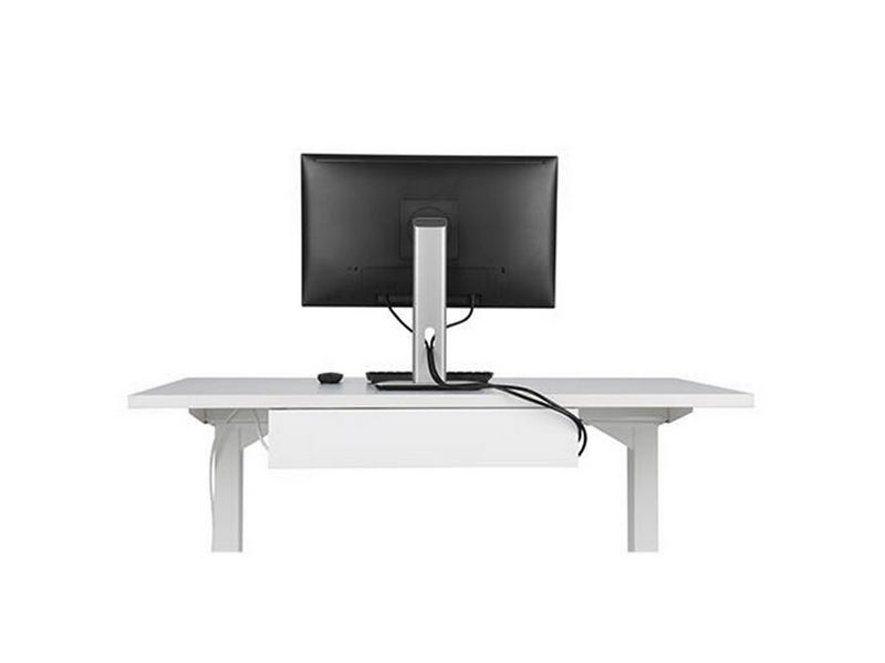 Cablio Under-Desk Cable Tray – White – 60 cm
