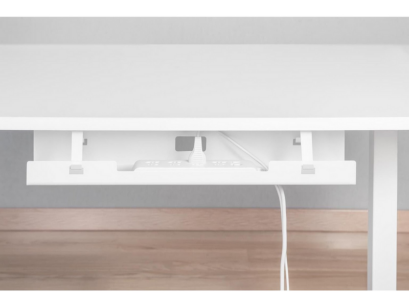Cablio Under-Desk Cable Tray – White – 60cm