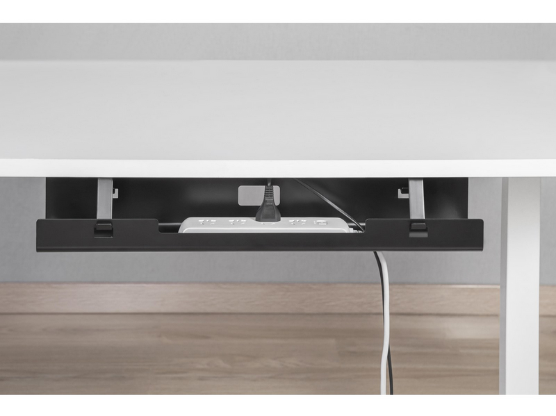 Cablio Under-Desk Cable Tray – Black – 60cm