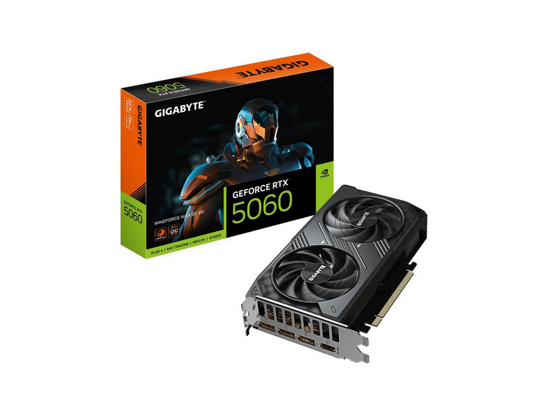 GIGABYTE GeForce RTX 5060 WindForce 2 MAX OC - 8GB GDDR7 RAM - Grafikkarte