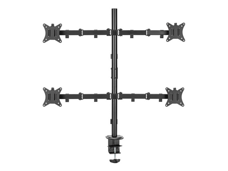 Deltaco mounting kit - for flat panel - quad tilt swivel rotate 9 kg - black