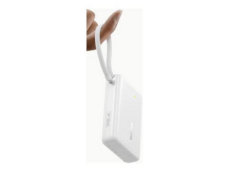 Baseus PicoGo power bank - with built-in USB-C cable - 2 x USB-C USB - 45 Watt - 10000 mAh