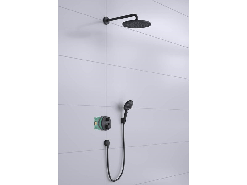 Hansgrohe Croma 280 shower system 1jet with Ecostat S matte black