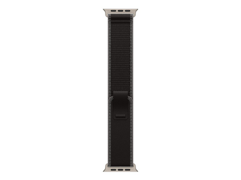 Apple 49mm Black/Charcoal Trail Loop - M/L - Natural Titanium Finish