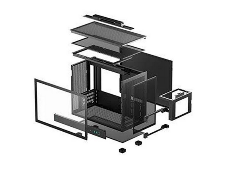 DeepCool CH160 PLUS - Gehäuse - Minitower - Schwarz