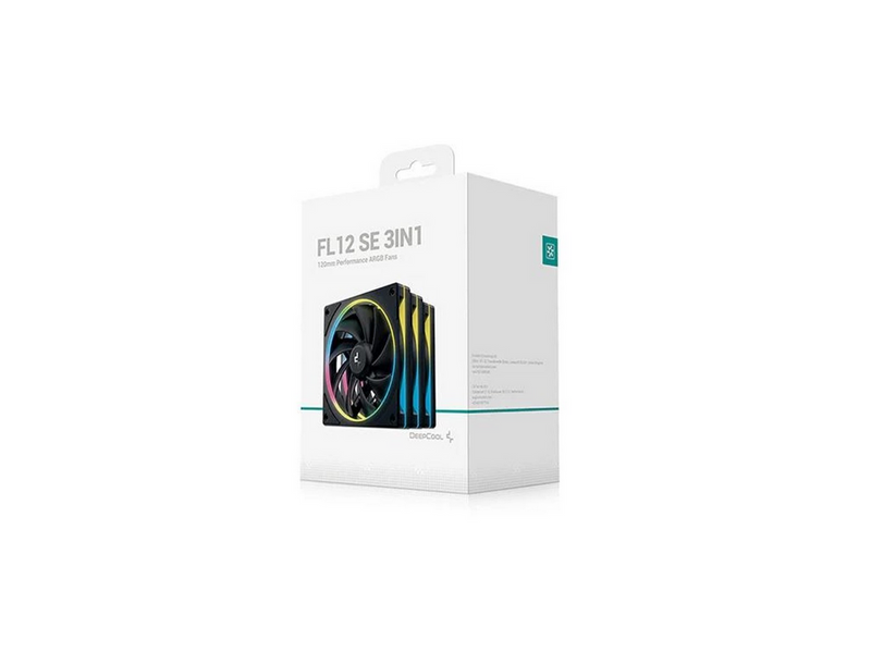 DeepCool FL12 SE 3-1 - Gehäuselüfter - 120mm - Schwarz mit RGB LED - 29 dBA