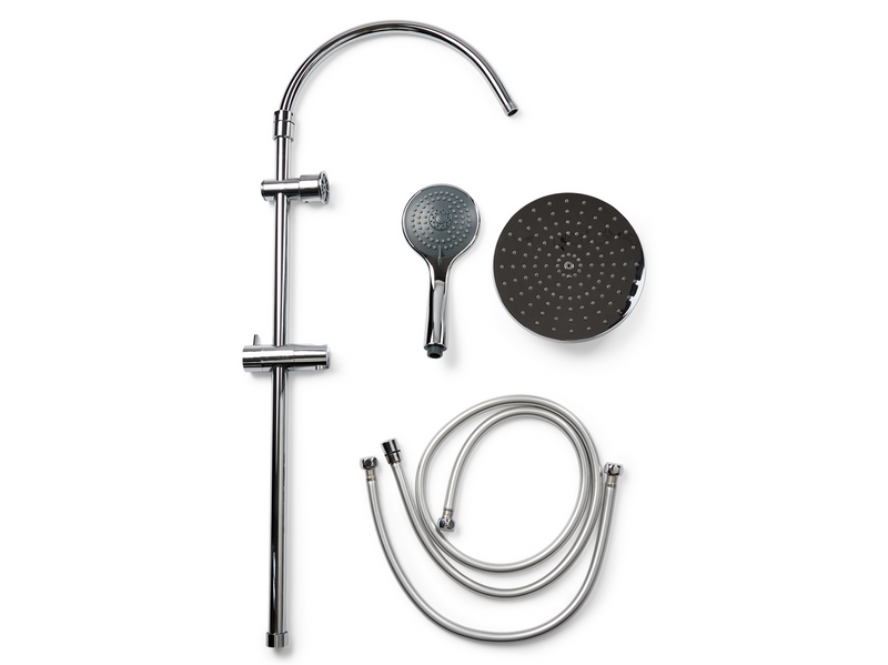 NORH Torun overhead shower set, 1 & 3 sprays, chrome