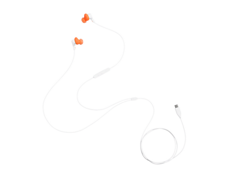 JBL Endurance Run 3 Wired USB-C In-Ear Headphones White