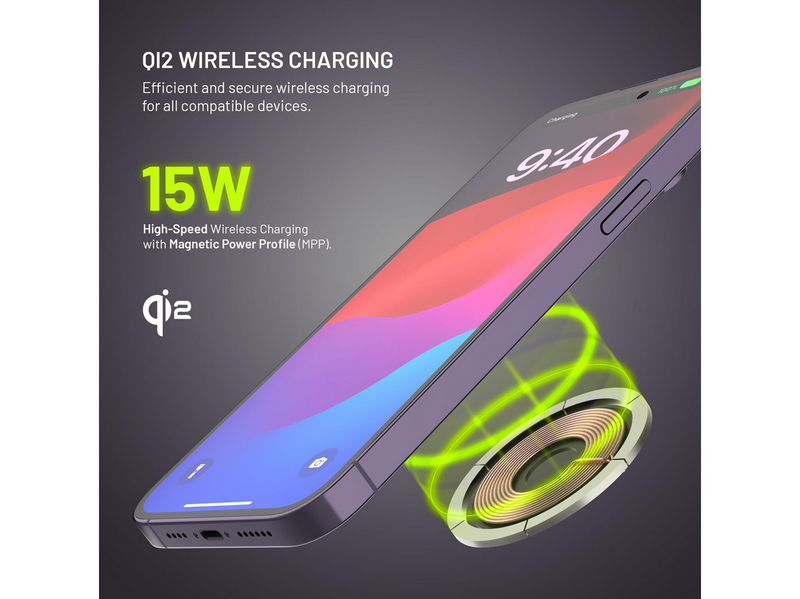 FIXED 3in1 Mag ALU Qi2 Wireless Charging station Titanium
